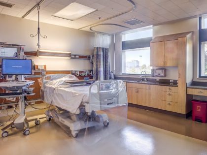 ICU room at Thornton Hospital