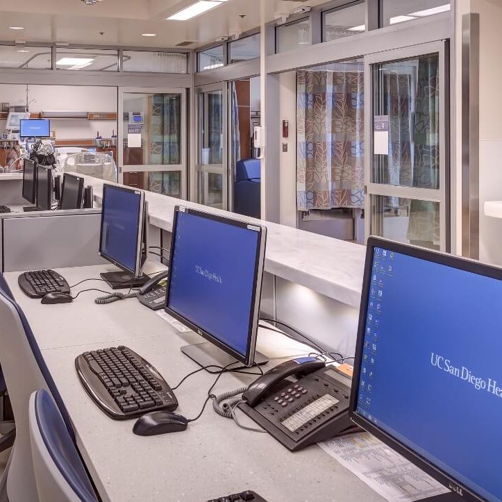 Office desk at Thornton Hospital