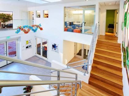 A staircase view at Canale Communications