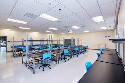 An Interior view of staff area