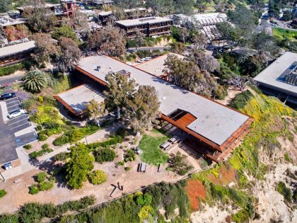 An aerial view of the construction site