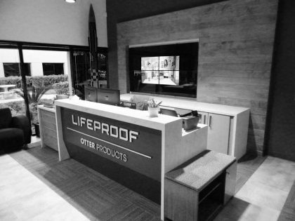 Reception area at lifeproof HQ