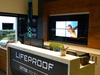 Reception area at lifeproof HQ