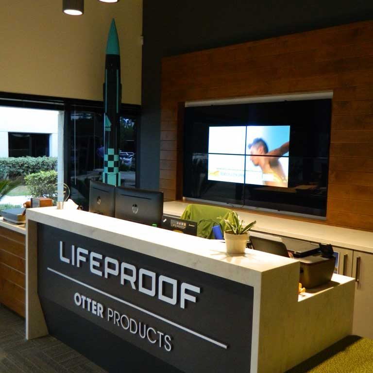 Reception area at lifeproof HQ
