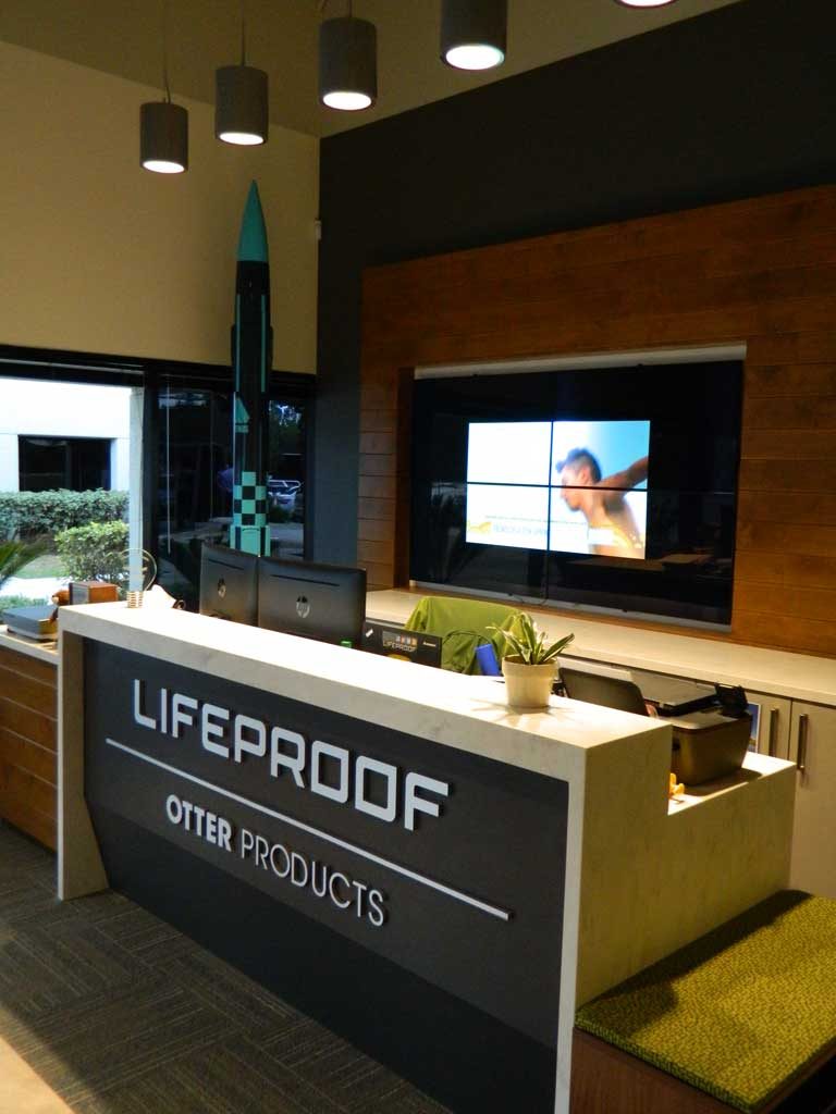 Reception area at lifeproof HQ