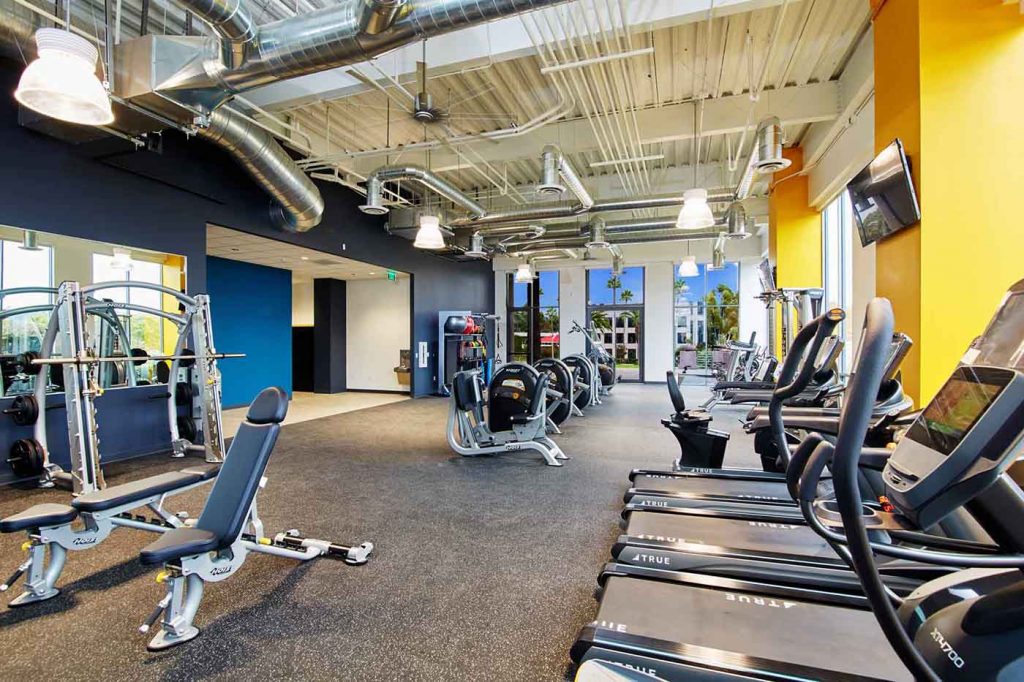 Gym area at mission city corporate center