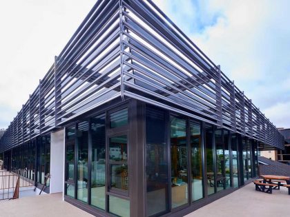 An exterior view at nimitz marine facility